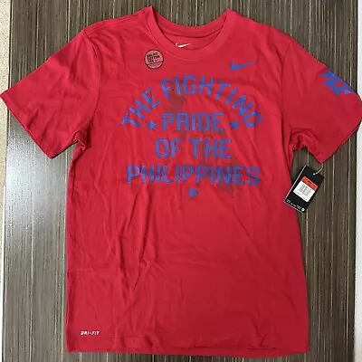 Manny Pacquiao Nike Red T-Shirt Fighting Pride Of The Philippines Large NWT RARE • $190