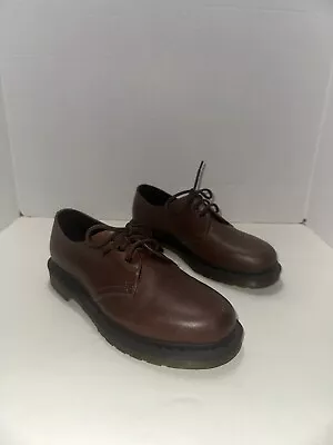 Dr. Martens AW501 Slip Resistant Leather Lace-Up Oxford Shoes Brown Size 7 • $59.99