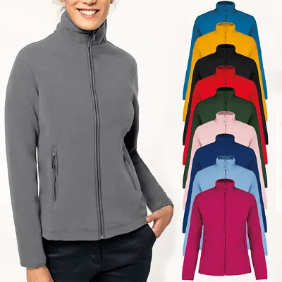 Womens Ladies Fleece Jacket Full Zip Up Warm Classic Micro Fleece Anti Pill Tops • £12.99