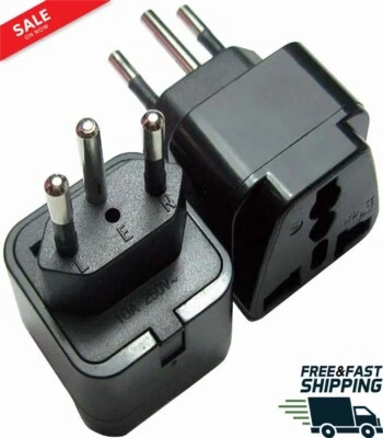 £9.99 • Buy 2 Switzerland Plug Adapter, Swiss Plug Adaptor – UK To Swiss Plug Adaptor.