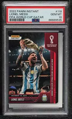 2022 Panini Instant FIFA World Cup Qatar /22081 Lionel Messi #118 PSA 10 GEM MT • $0.99