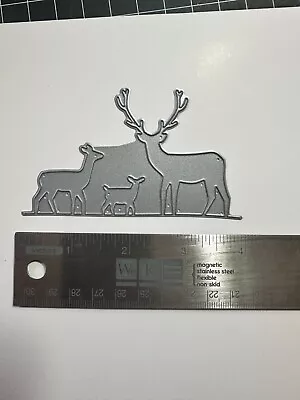 Memory Box Die Cut Deer Trio Steel Christmas #98166 • $5.95