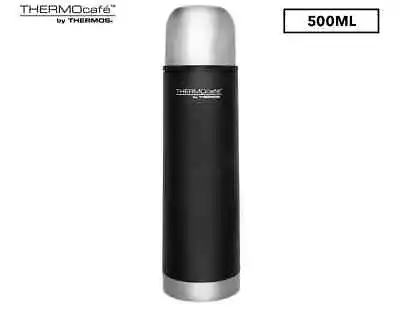 Thermos Thermocafe Stainless Steel Vacuum Insulated Slimline Flask 500mL - Black • $20.17