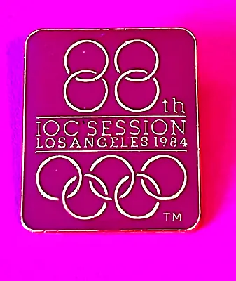 1984 Olympic Pin 88th Ioc Session Los Angeles 1984 Pin Rare Pin • $15