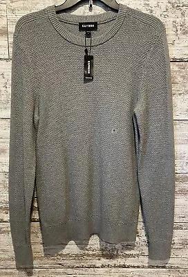 Express Sweater Men's Gray Size Small Crew Neck Pullover New With Tags • $24.99