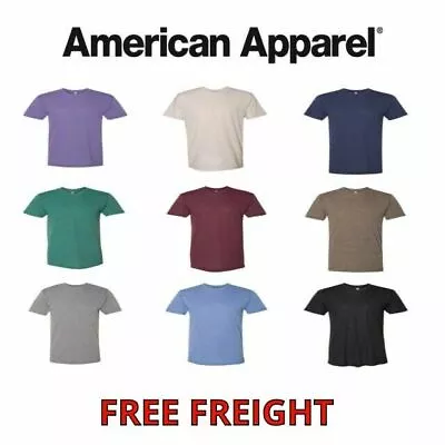 American Apparel Unisex Tri Blend Soft T-Shirt Track Tee S-2XL TR401W • $12.99