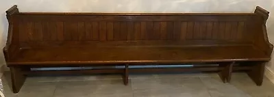 Antique Solid Oak Old Chapel Or Church Bench - Old Pew Seat - Church Bench • £400