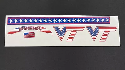 Virginia Tech Hokies Stars & Stripes Mini Football Helmet Decal Set • $25