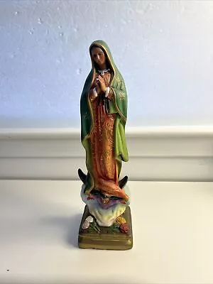 Vintage HOLY MOTHER MARY Madonna With Angel Chalk Ware Statue  • $45.50