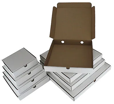 Pizza Boxes ☆ Takeaway Fast Food Cake Packaging White ☆ Size Range: 7 - 16 Inch • £5.65