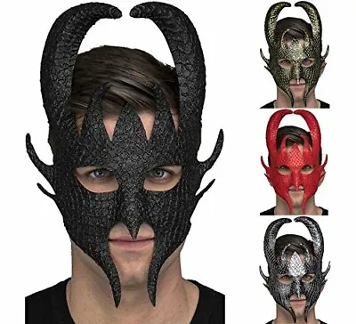 £12.99 • Buy Devil Masquerade Mask Halloween Masked Ball Costume Fancy Dress Demon Horns
