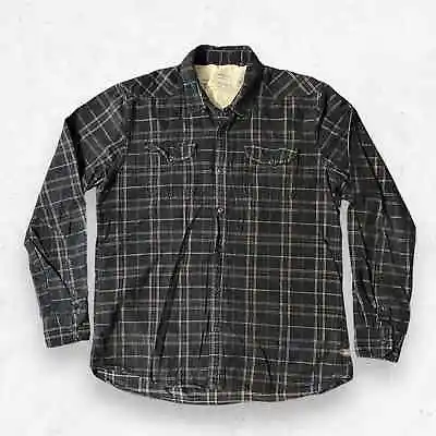 Barbour International The Steve McQueen Men's Plaid Flannel Shirt Size Medium • $50