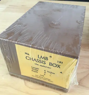 LMB 141 Chassis Project Box 6  L X 4  W X 3  D Aluminum Brown • $9.95