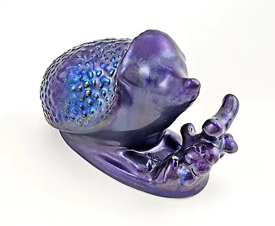 Zsolnay Eosin Hedgehog Figurine With Branch - Unique Color • $187.38