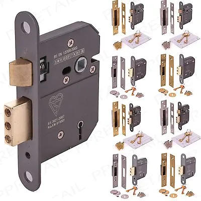 GENUINE SECURIT 5 Lever Deadlock/Sashlock BS3621 Certified Door Mortice Lock • £18.89