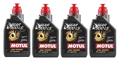 Motul Gear 300 LS 4 Liter 75W90 100% Synthetic Trans & Differential Fluid 4 X 1L • $89.95