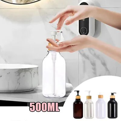 500ml Soap Dispenser Hand Wash Pump Empty Bottle Shampoo Liquid Lotion Container • £6.78