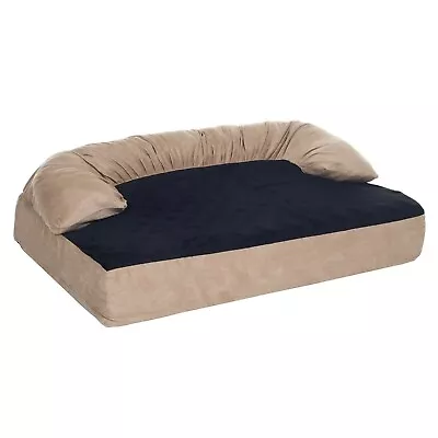 Orthopedic Memory Foam Joint Relief Bolster Dog Bed 35 X 25 Inches Medium Brown • $41.99