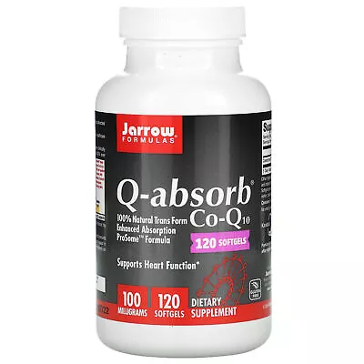 Jarrow Formulas Q-absorb Co-Q10 100 Mg 120 Softgels Exp: 07/24 • $23