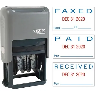 $42.99 • Buy Xstamper Self-Inking Paid/Faxed/Received Dater - Message/Date Stamp -  PAID, FAX