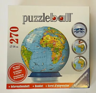 Ravensburger 3D Puzzle 270 Piece World Globe NEW  • $32.99