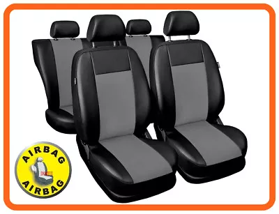 Car Seat Covers Fit Daewoo Matiz - Full Set Black/grey Leatherette • $69.71