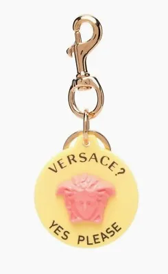 Versace 'La Medusa' Bag Charm - Key Ring - Key Chain (Pink / Yellow) NWB • $95