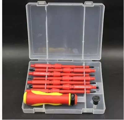 8Pcs Electrician's Insulated Screwdriver Set New Handle Electrician Soft-Grip UK • £7.59