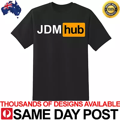 JDM HUB Premium Black Shirt Cotton TShirt Tee Funny Meme Aussie Toyota Mazda 4x4 • $29.95