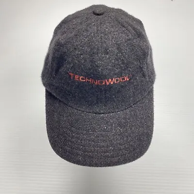 Retro Woolrich TechnoWool Spellout Black Embroidered Hat Sz L / XL • $26.95