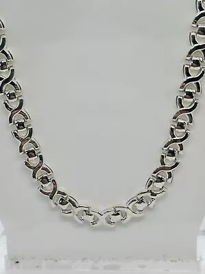 X & O Kiss Hug 8mm Chain Necklace 925 Sterling Silver 16” • $49.99