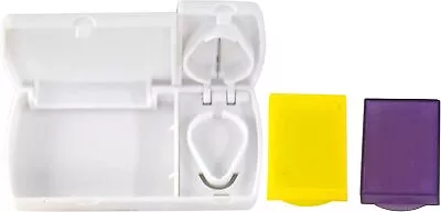 $6.85 • Buy Pill Cutter Box Tablet Splitter Divider Convenient Portable Medicine Organizer