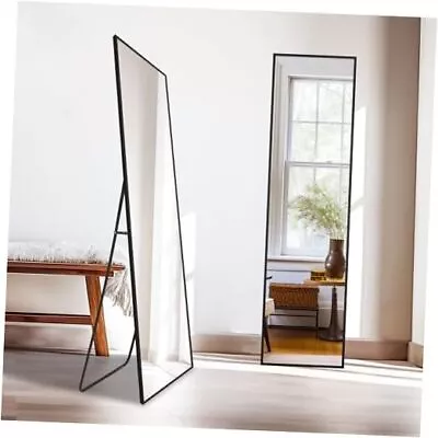  Wall Mirror Full Length MirrorStanding Mirror Full Black Frame 56''x 15'' • $74.66