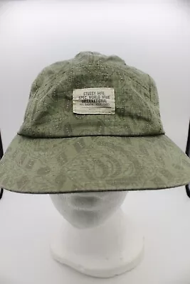 Stussy Capz Green Adjustable Camper Cap 5 Panel One Size With Elastic Clip Back. • $250