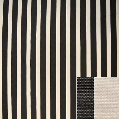 Doral Boat Pattern Canvas Fabric | Stripes Black White 65 Inch (YD) • $14.08