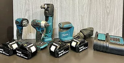 Makita 4-Pc Tool Set W/ 4 Batteries & Charger • $205.50