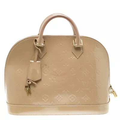 Louis Vuitton Beige Monogram Vernis Alma PM Bag • $926.10