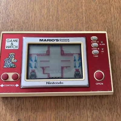 Nintendo Game Watch MARIO'S CEMENT FACTORY Mario Cement Factory 1983 Retro Game • $155