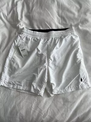 Polo Ralph Lauren Swim Shorts - White - Small - Brand New With Tags • £15