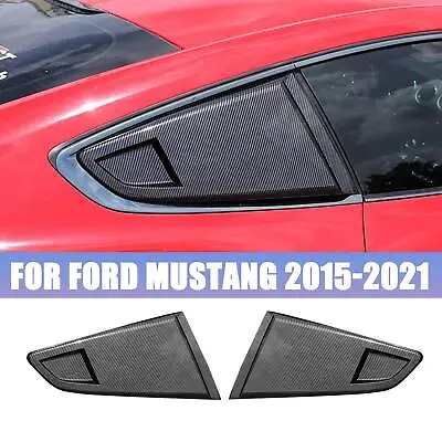 $89.03 • Buy 2PCS Rear Quarter Side Window Louver Scoop Cover Vent For Ford Mustang 2015-2021