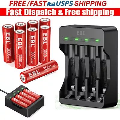 1.5V AA Li-ion Rechargeable Batteries  Lithium 1.5Volt Lot /4slots DC Charger • $10.89