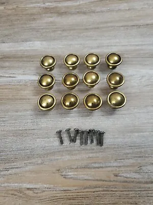 KBC Knobs Brass Vintage Lot Of 12 Round Dresser Drawer Pull Handles Unpolished  • $18.95