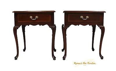 Pair Hickory American Masterpiece Collection Mahogany End Tables • $660