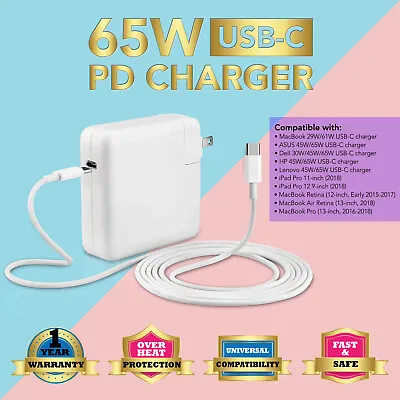 61W USB-C Power Adapter Charger For Apple MacBook Air (M1 2020) • $13.95