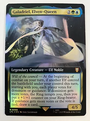 Galadriel Elven-Queen *FOIL* EXT ART Lord Of The Rings MTG LOTR NM/MT Comb Ship • $2.99