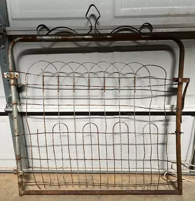 Vintage Braided Wire Metal Farm House Garden Gate Decor • $225