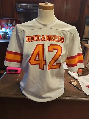 Vintage 1980s Tampa Bay Buccaneers 42 Jersey Shirt Ricky Bell ? Rawlings Size L • $40