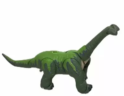 2004 Mattel Green Dinosaur Makes Stomping Sounds Roars Posable Head And Tail • $12.98