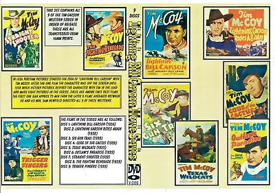  Lightnin' Bill Carson   Western Movie Series 1936-39 On 9 Discs Tim Mccoy Stars • $50