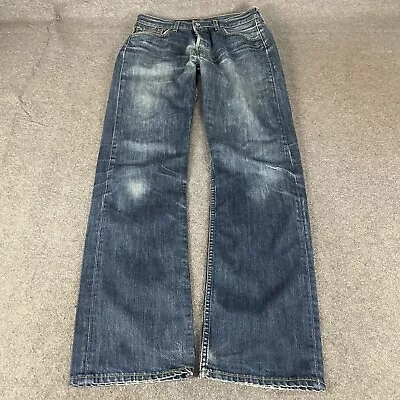 LEVIS 501 Jeans Mens 33 Blue Straight Regular Classic Distressed W33 L36 (20673) • $14.93